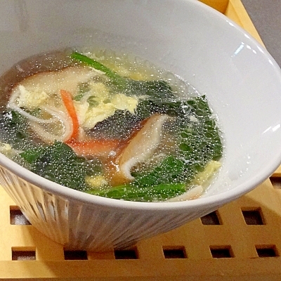 冷凍しいたけで簡単おいしい中華スープ