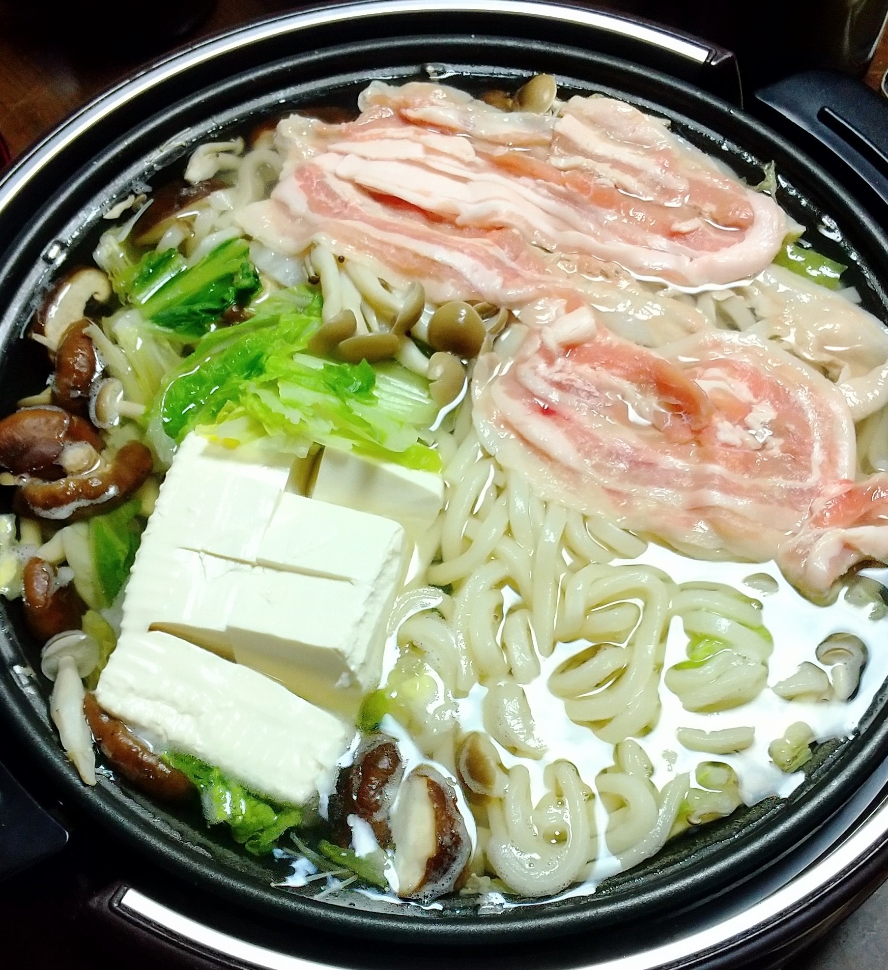 我が家の水炊き＆うどん鍋