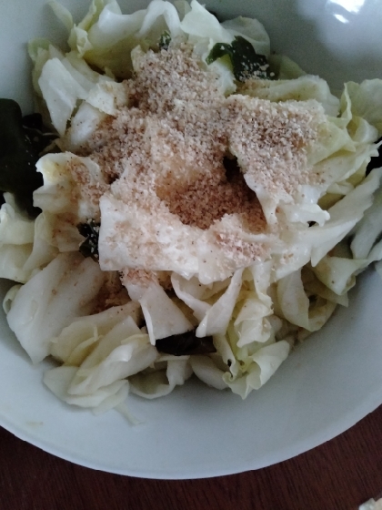 春キャベツと新わかめの酢の物♪