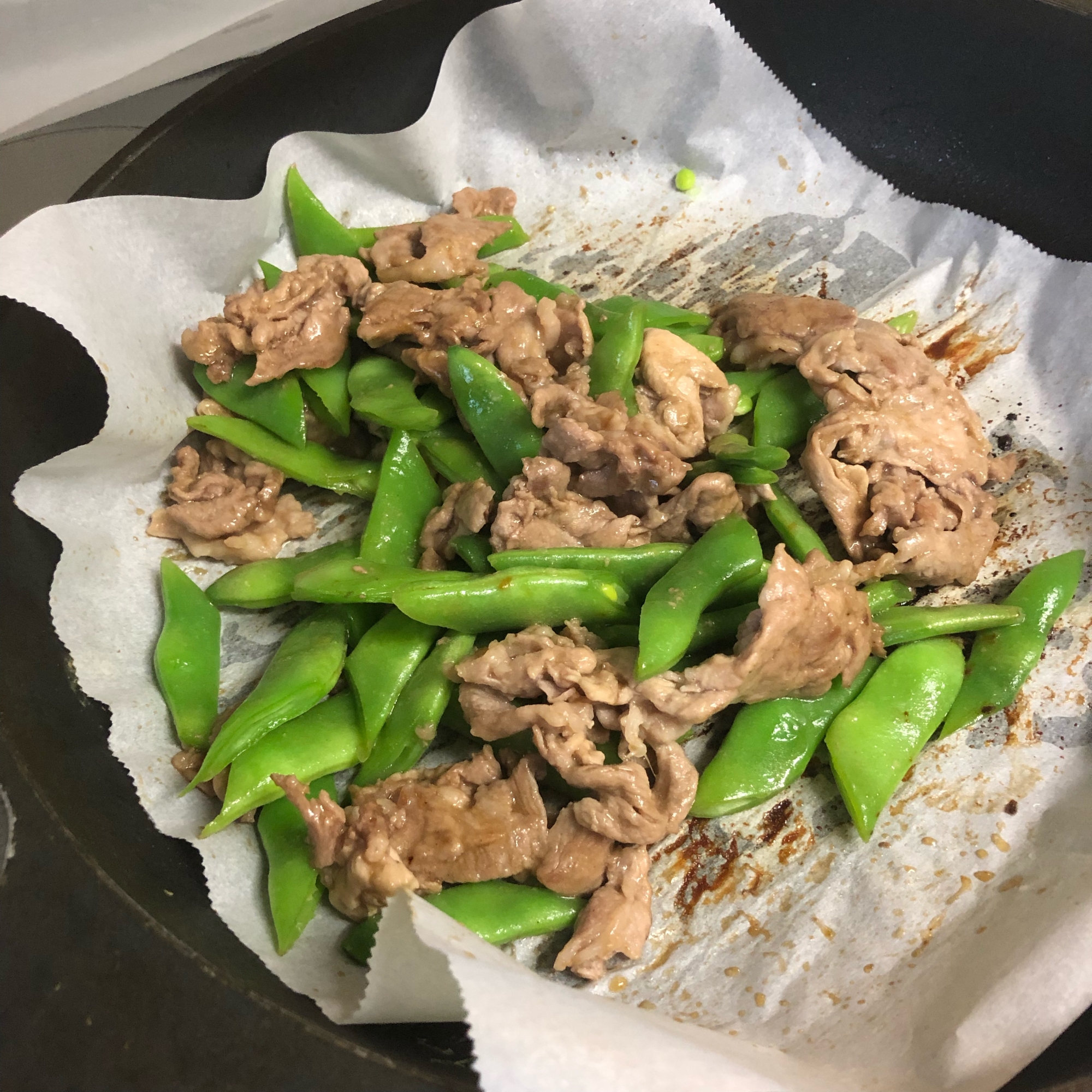 いんげんと豚肉のニンニク醤油焼き