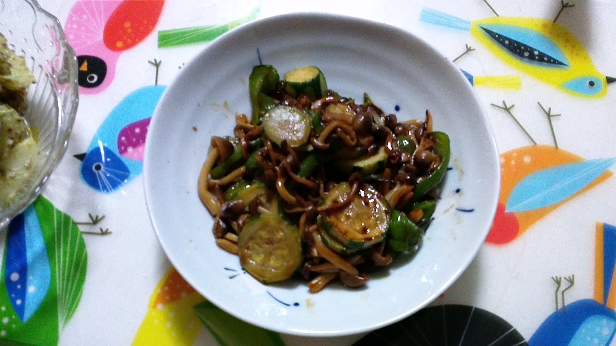 シメジと野菜の照り焼き炒め