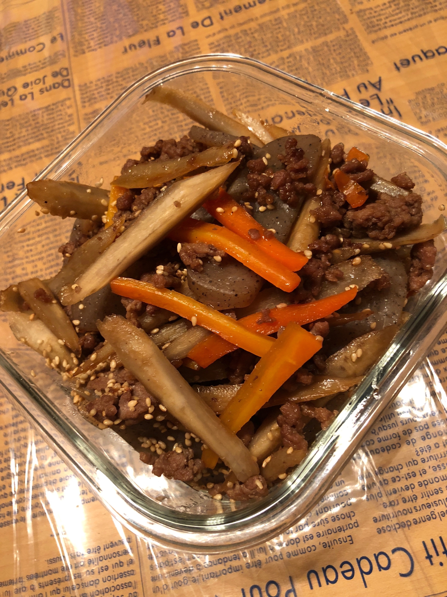 ごぼうとこんにゃくのそぼろ金平 レシピ 作り方 By ろみちゃん 楽天レシピ