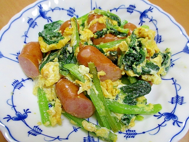 小松菜とウインナーの炒め物