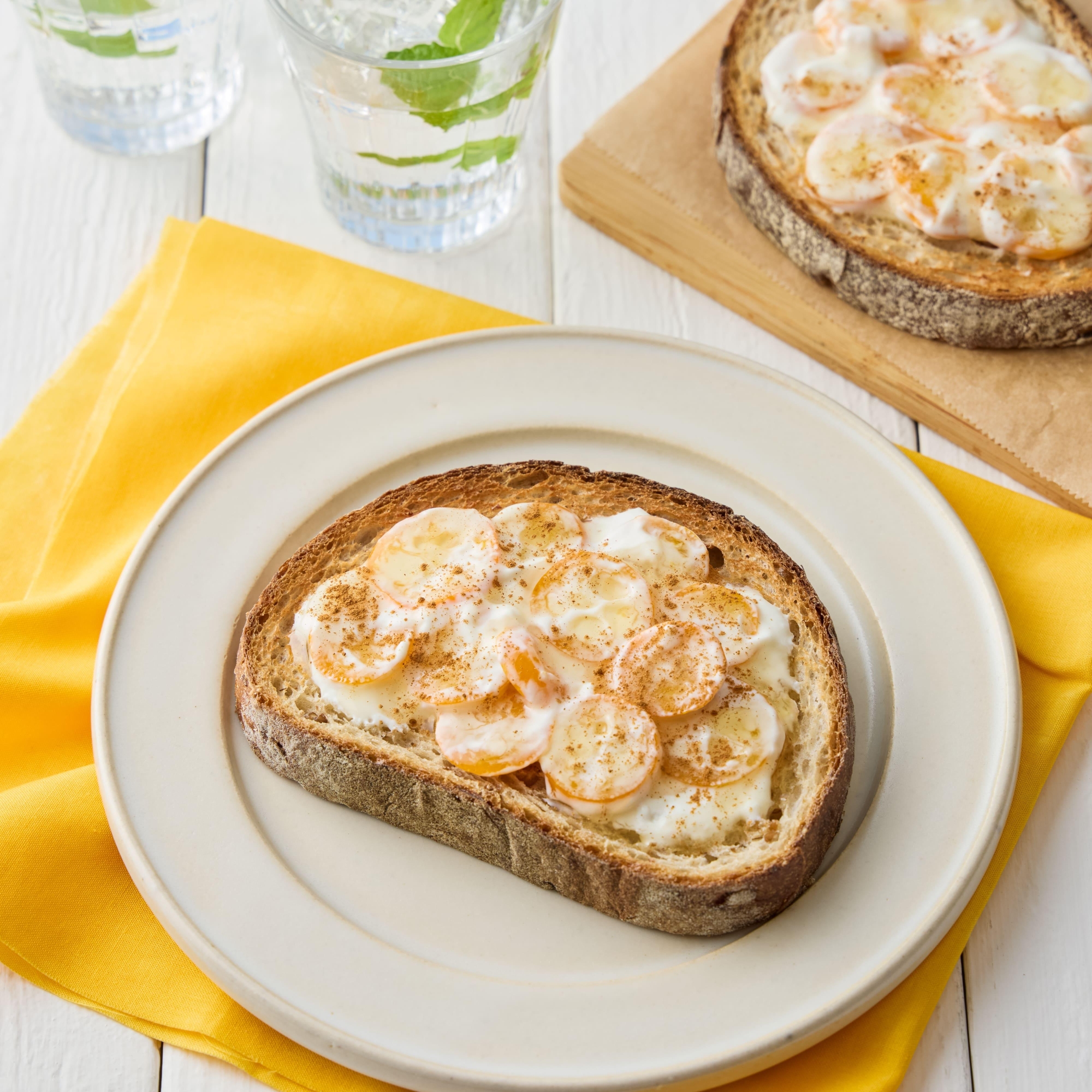 ドライきんかんのオープンサンド