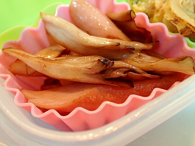 お弁当　魚肉ソーセージと舞茸の和風炒め
