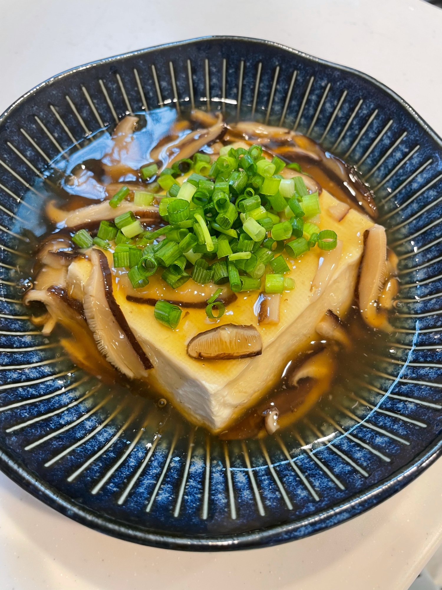 出汁かおる⭐椎茸の和風あんかけ豆腐