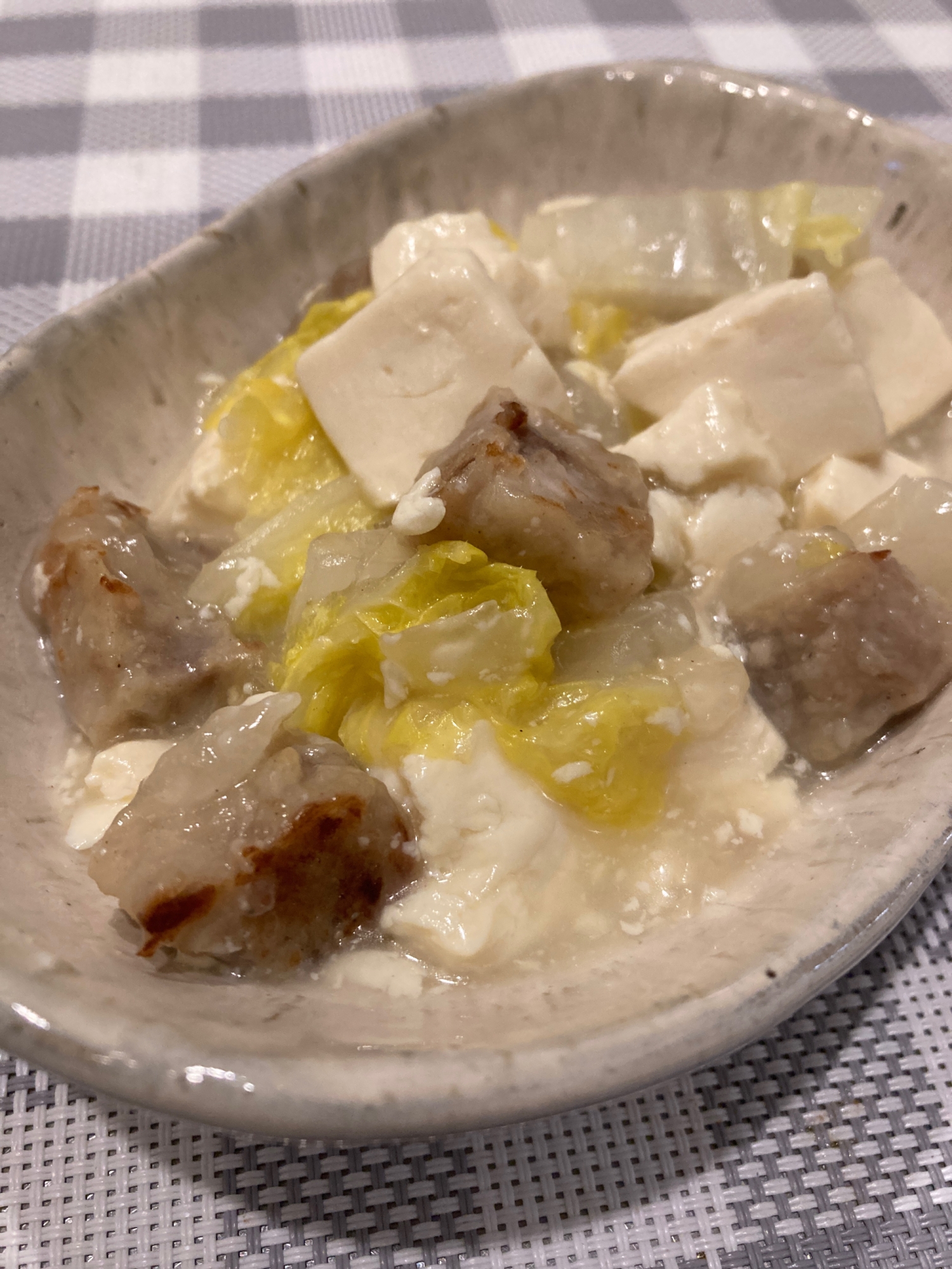 牛タンつくね入り☆麻婆白菜♪