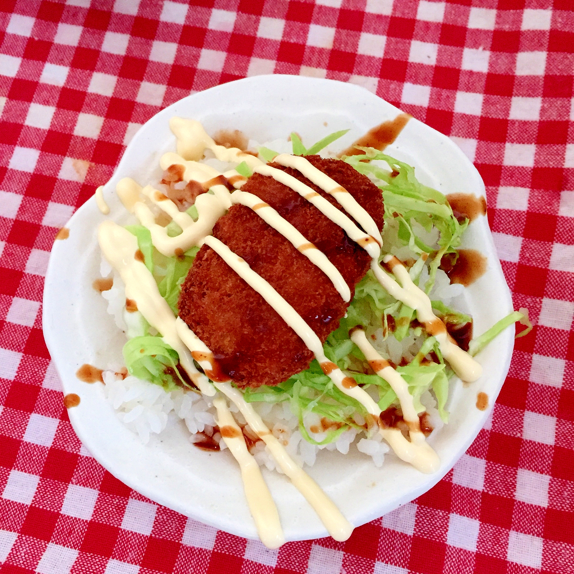 メンチカツの丼☆