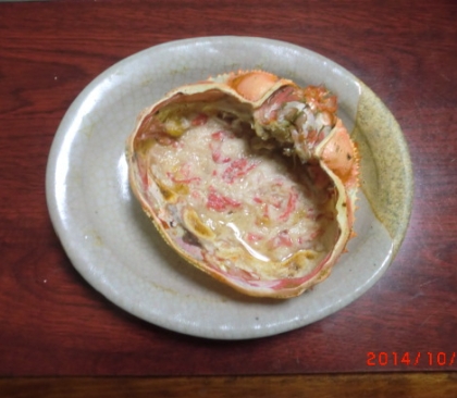 ズワイ蟹の甲羅で★とても美味しく出来上がりました♡素適なレシピに感謝です♪