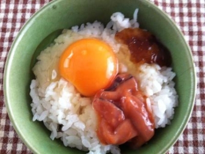 いかの塩辛で卵かけごはん（TKG）