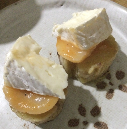 国産チーズ☆さつまいものカナッペとろりカマンベール