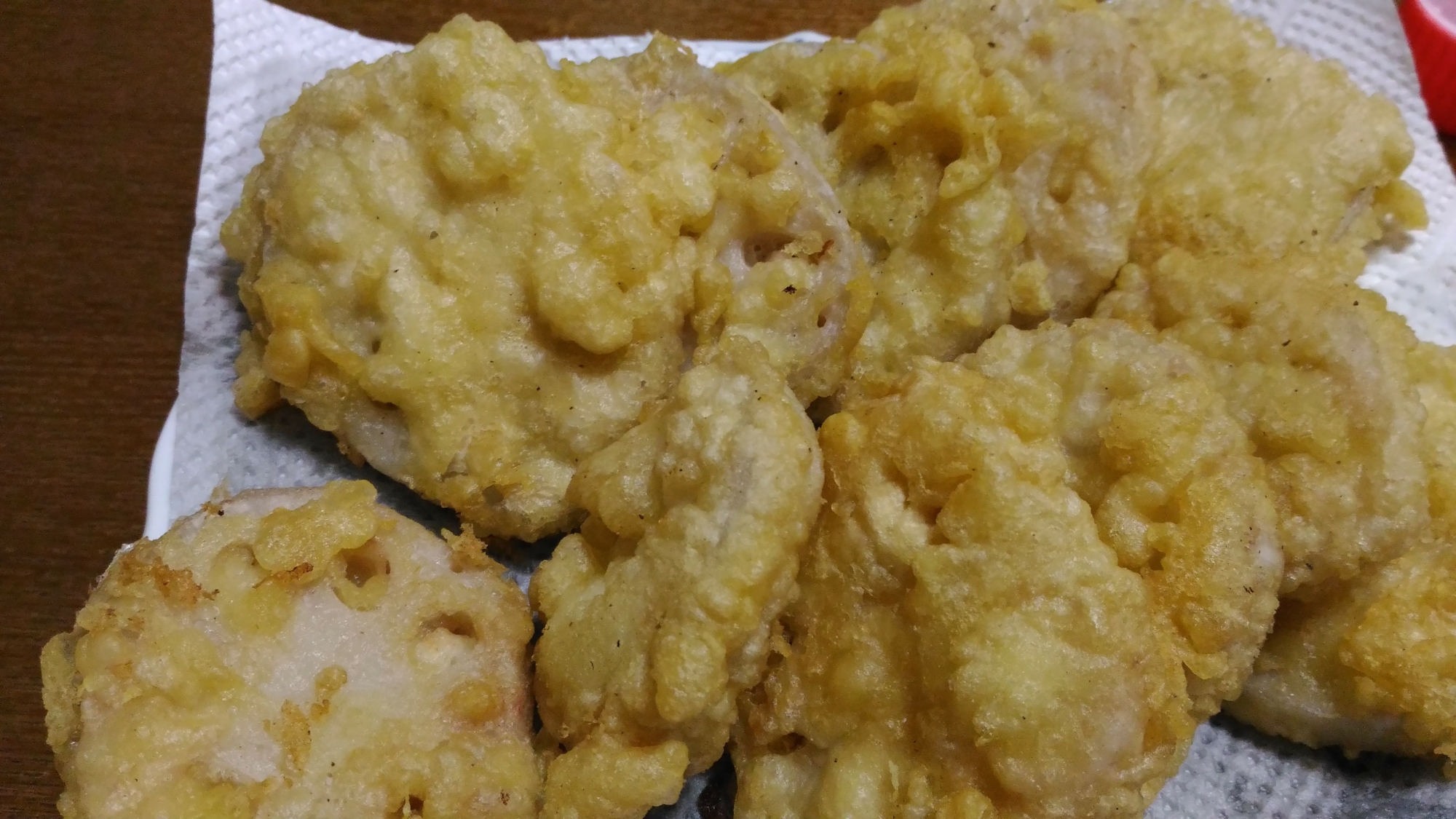 蓮根の鶏肉詰め天ぷら