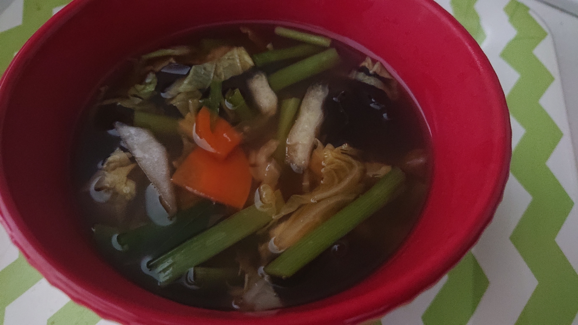 キクラゲの野菜スープ