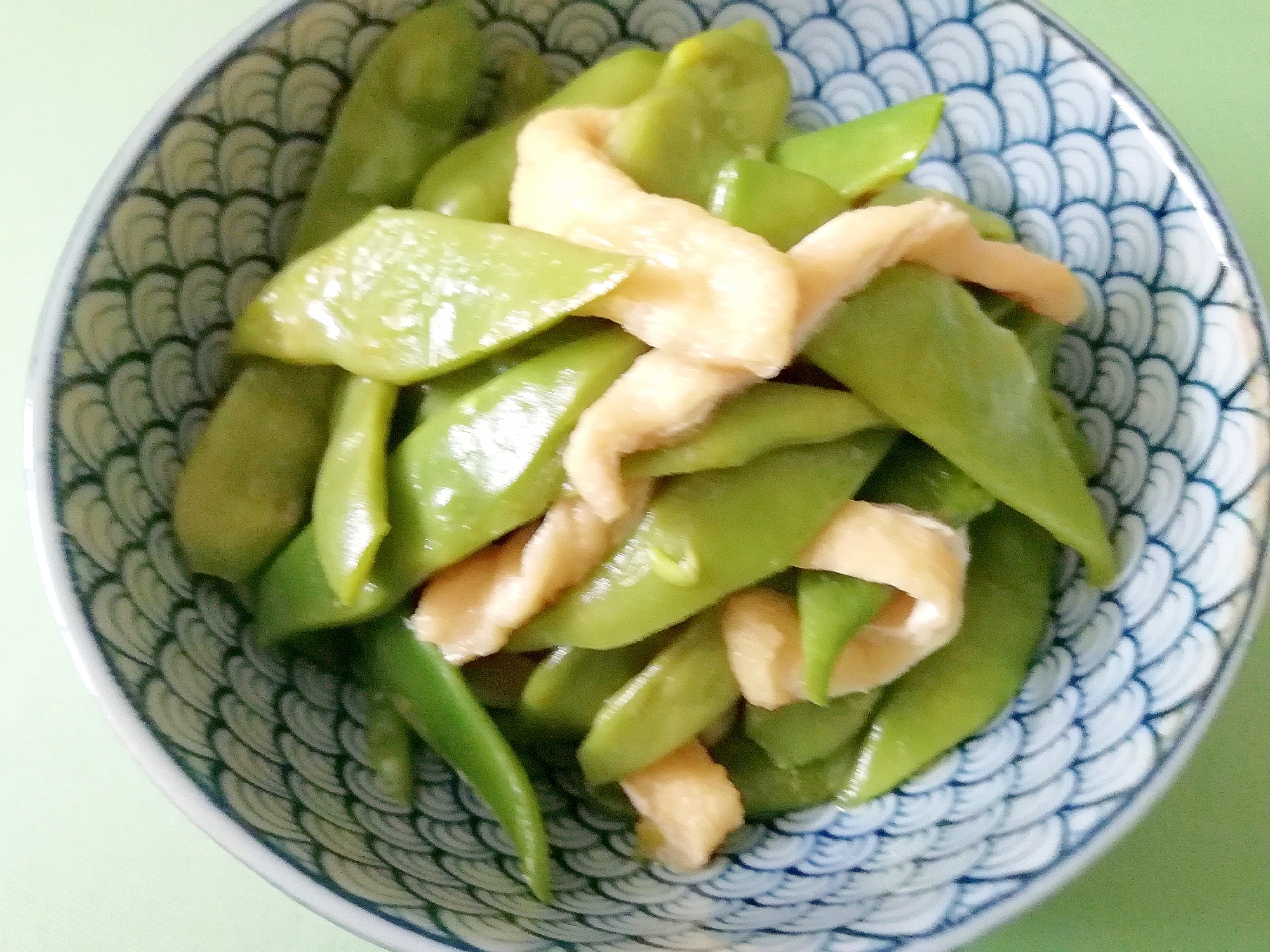 なつかし味の煮物、モロッコいんげんと油揚げ