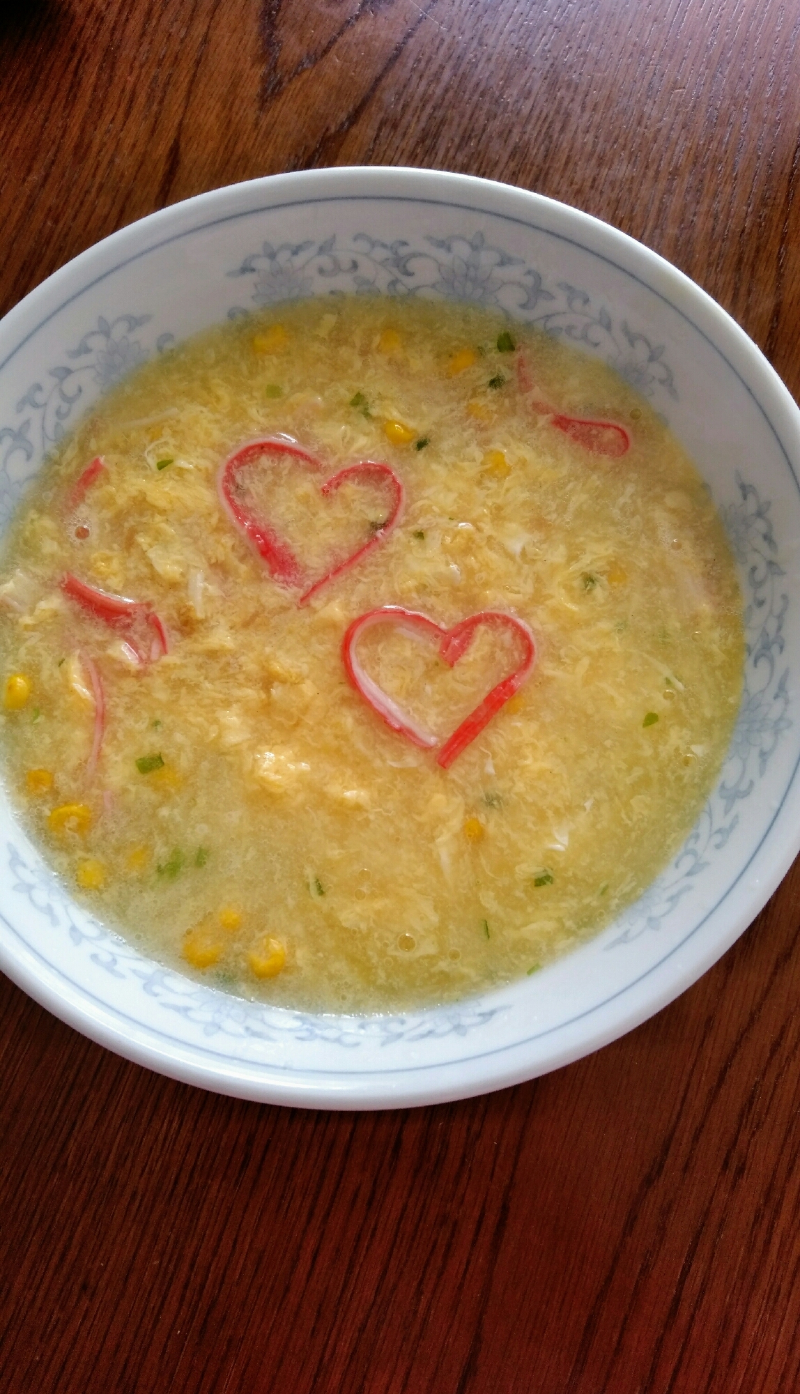 カニかまで蟹玉中華スープ