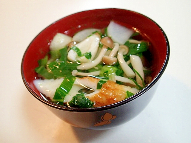 竹輪と野菜の食べる和風スープ