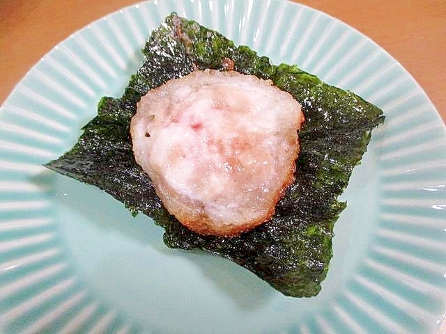 明太子包み長いもの海苔のっけおつまみ