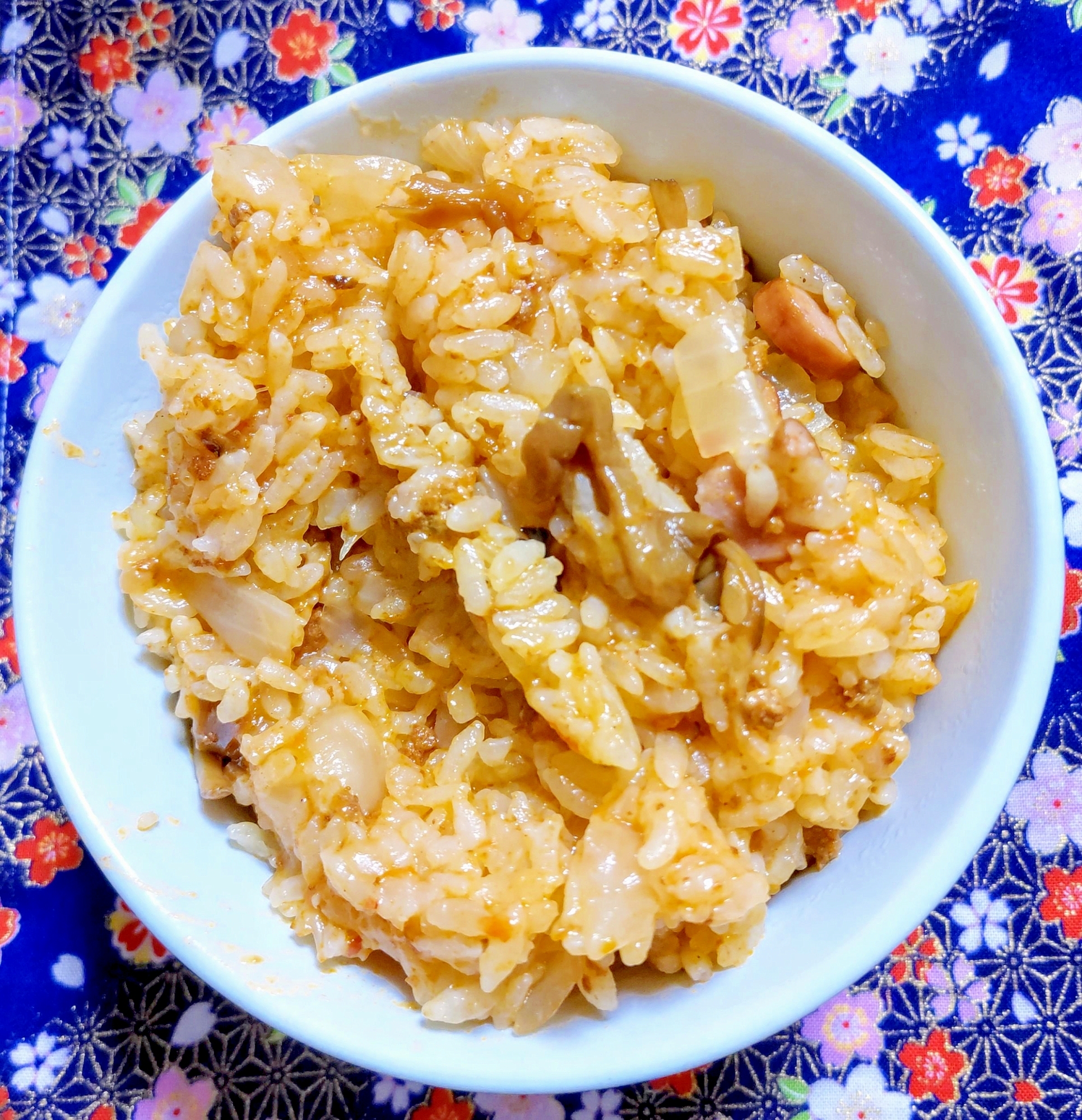 パスタソースDe簡単味つけ☆炊飯器ミートライス