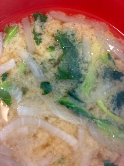 小松菜と大根味噌汁