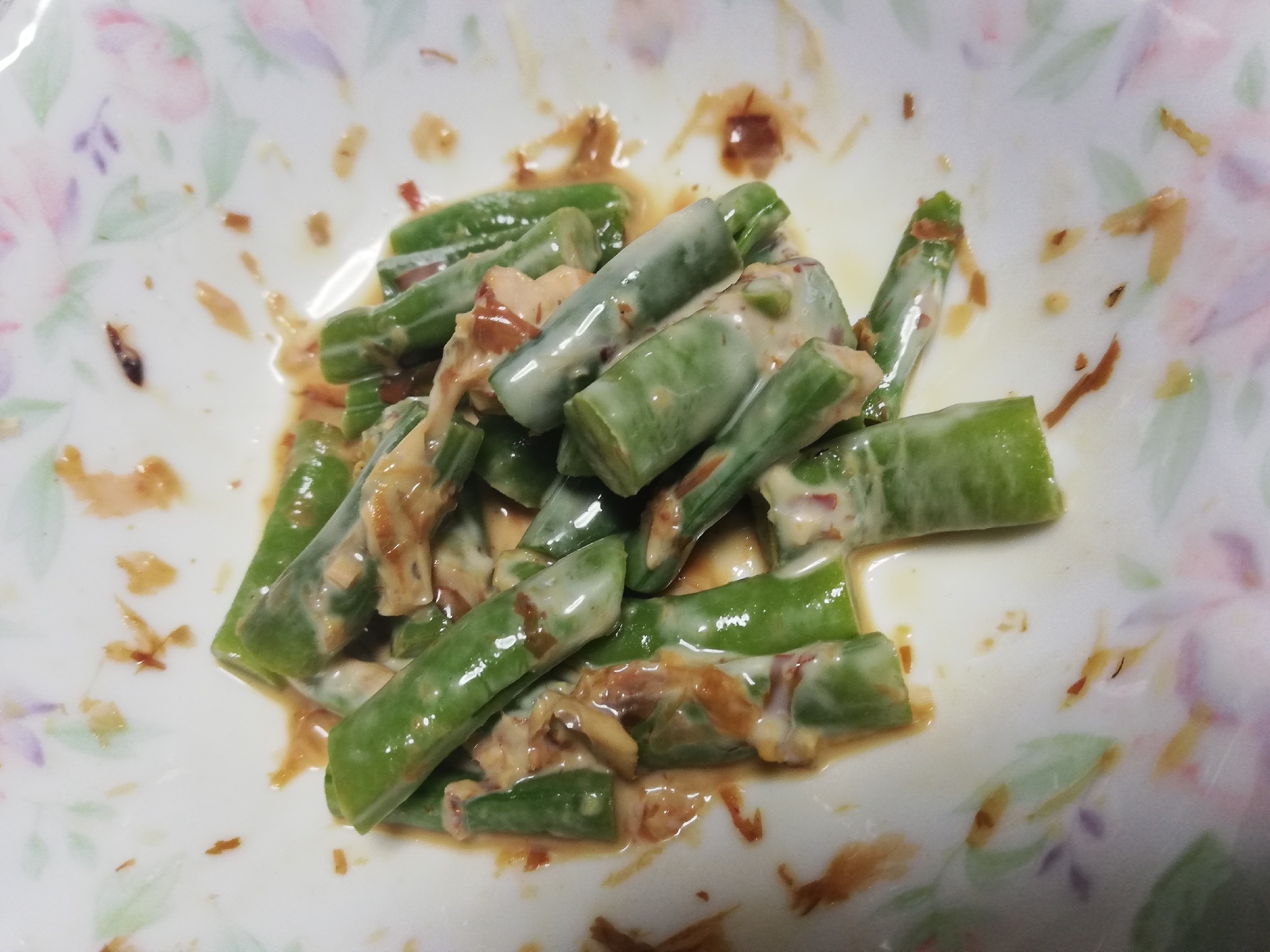 インゲンおかかマヨポン酢和え