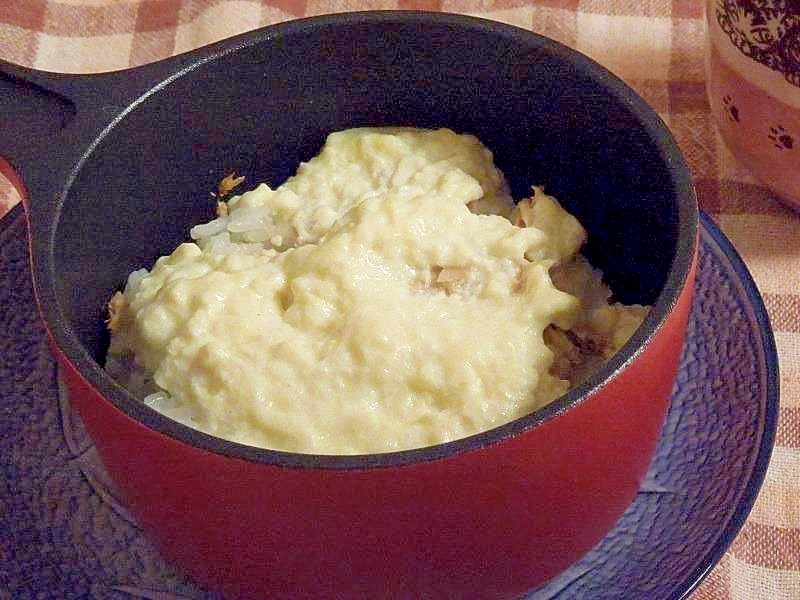 まぐろ水煮（ツナ）のお豆腐マヨネーズシンプルドリア
