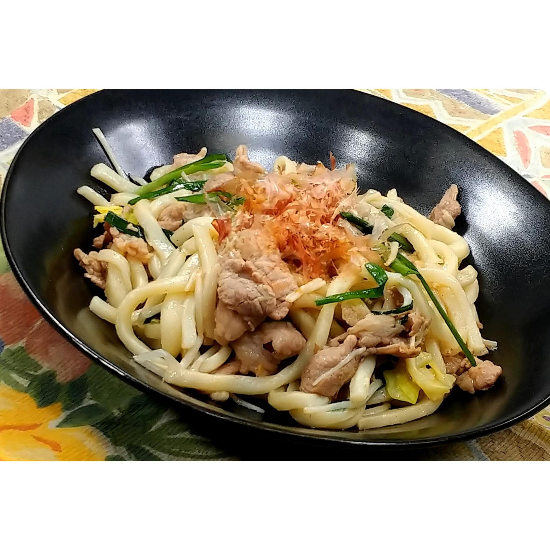 しょうゆだしの焼きうどん★動画あり★