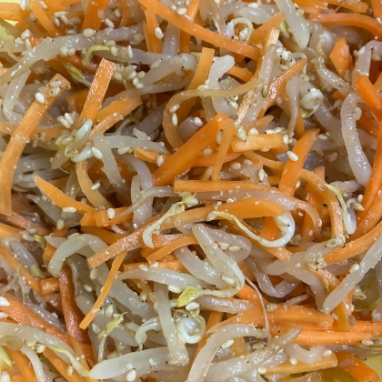 簡単副菜！にんじんともやしのナムル