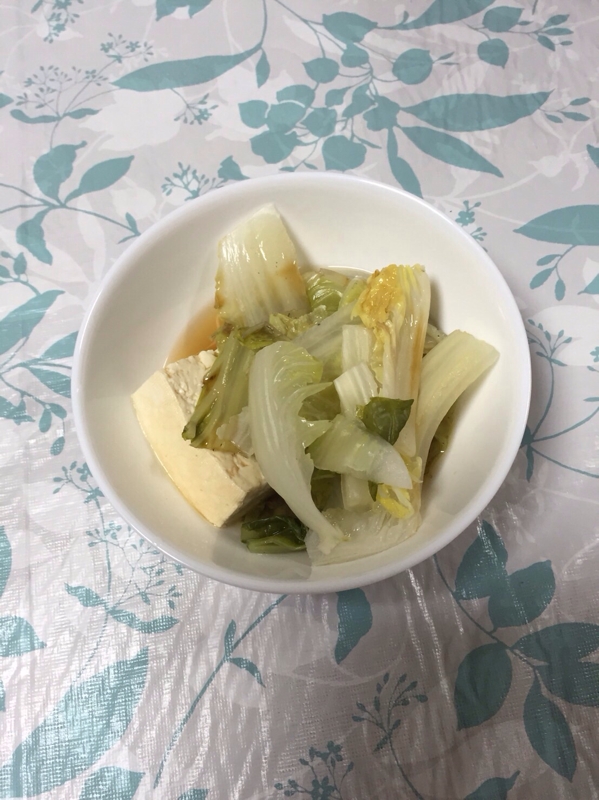 白菜と豆腐(*^^*)すだち湯豆腐☆