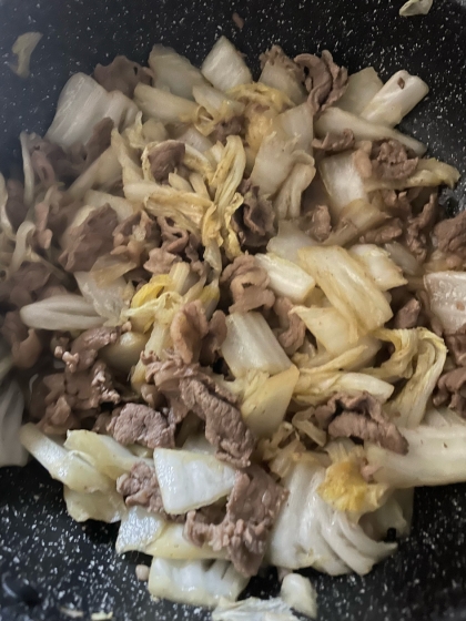 牛肉と白菜のすき焼き風炒め