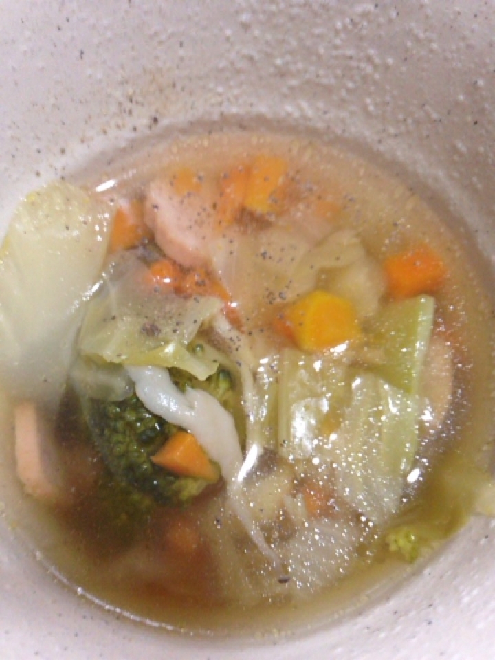 ブロッコリーの中華風スープ