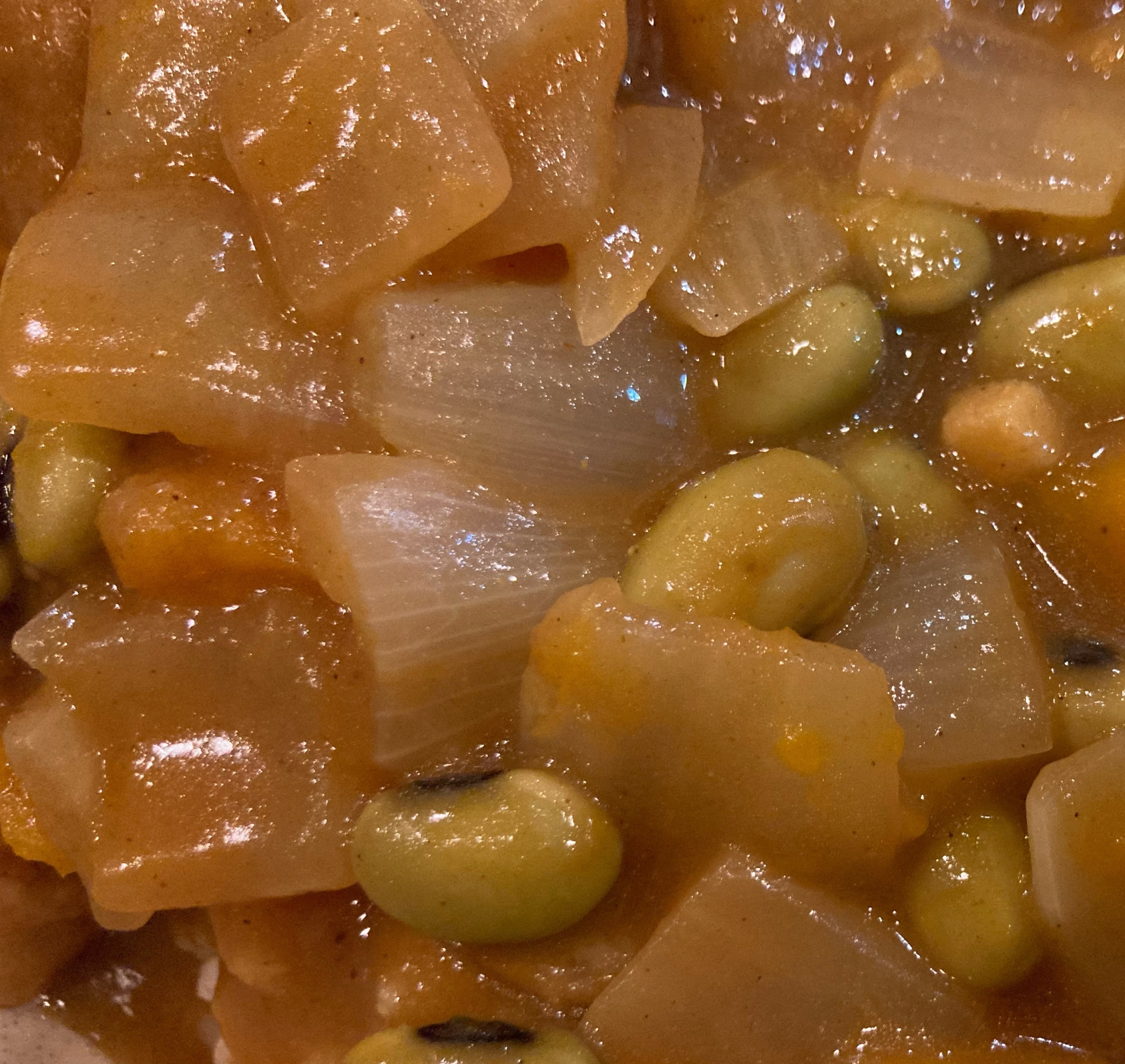 枝豆とチキンのカレー