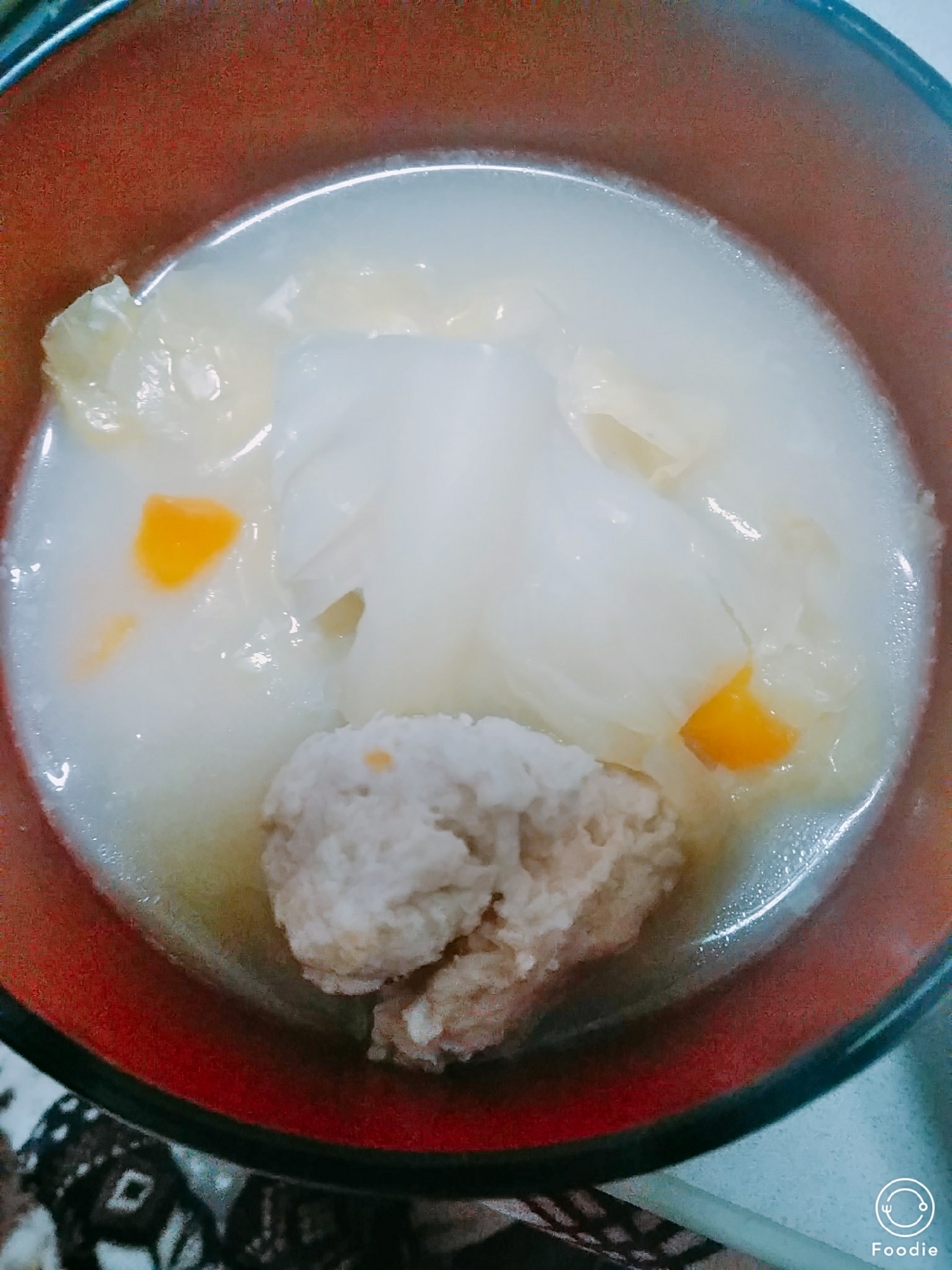 豆乳コンソメ鶏団子スープ