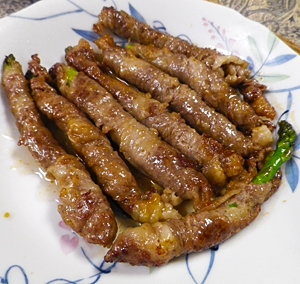 アスパラ牛肉巻きさっぱり麺つゆ焼き