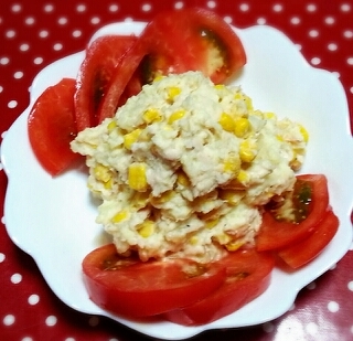 レタスの代わりにトマトを飾ってみました(≧∇≦)
簡単ですごく美味しかったです♥