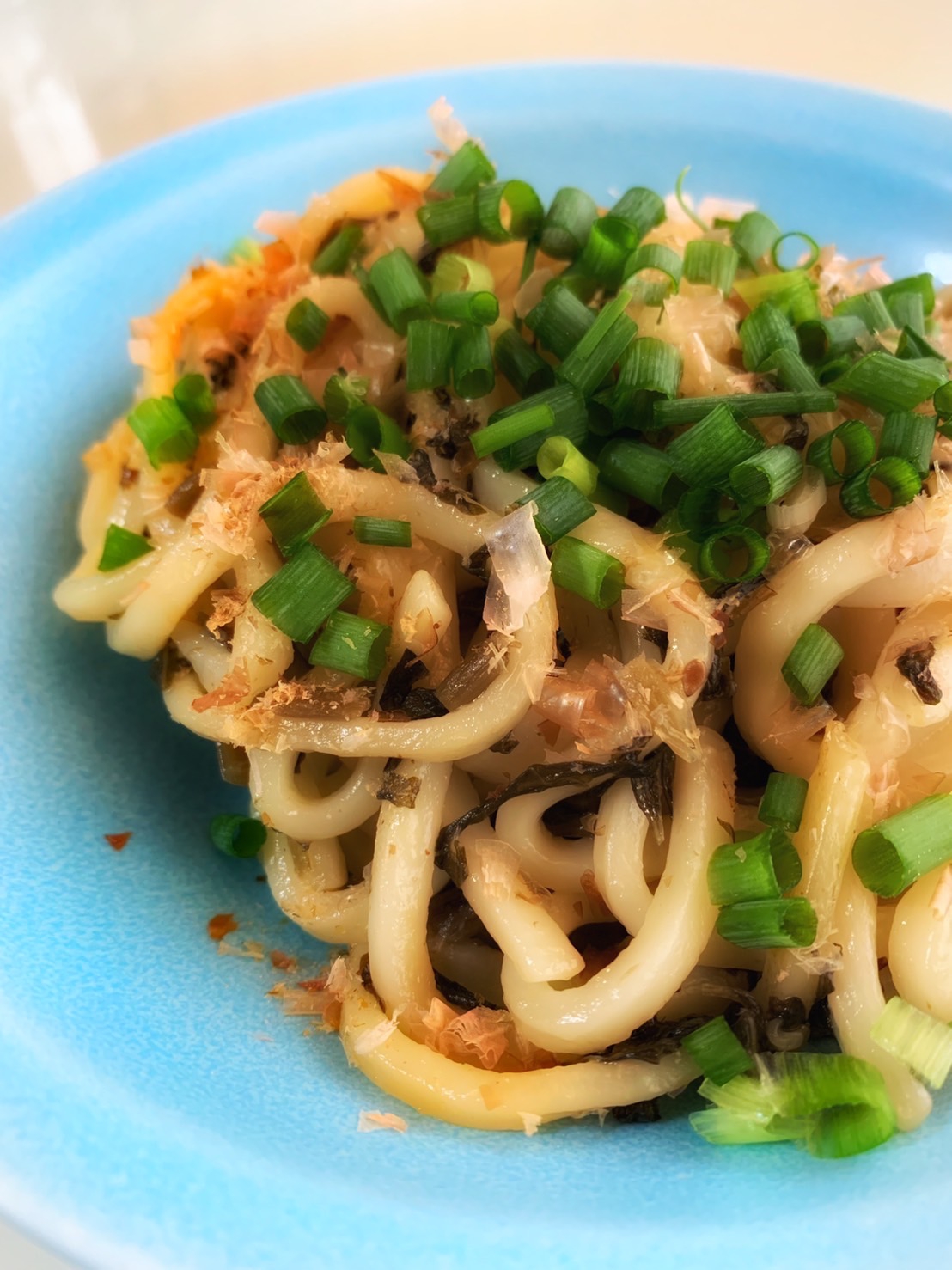 ゴマ油香る野沢菜（炒り菜）焼きうどん