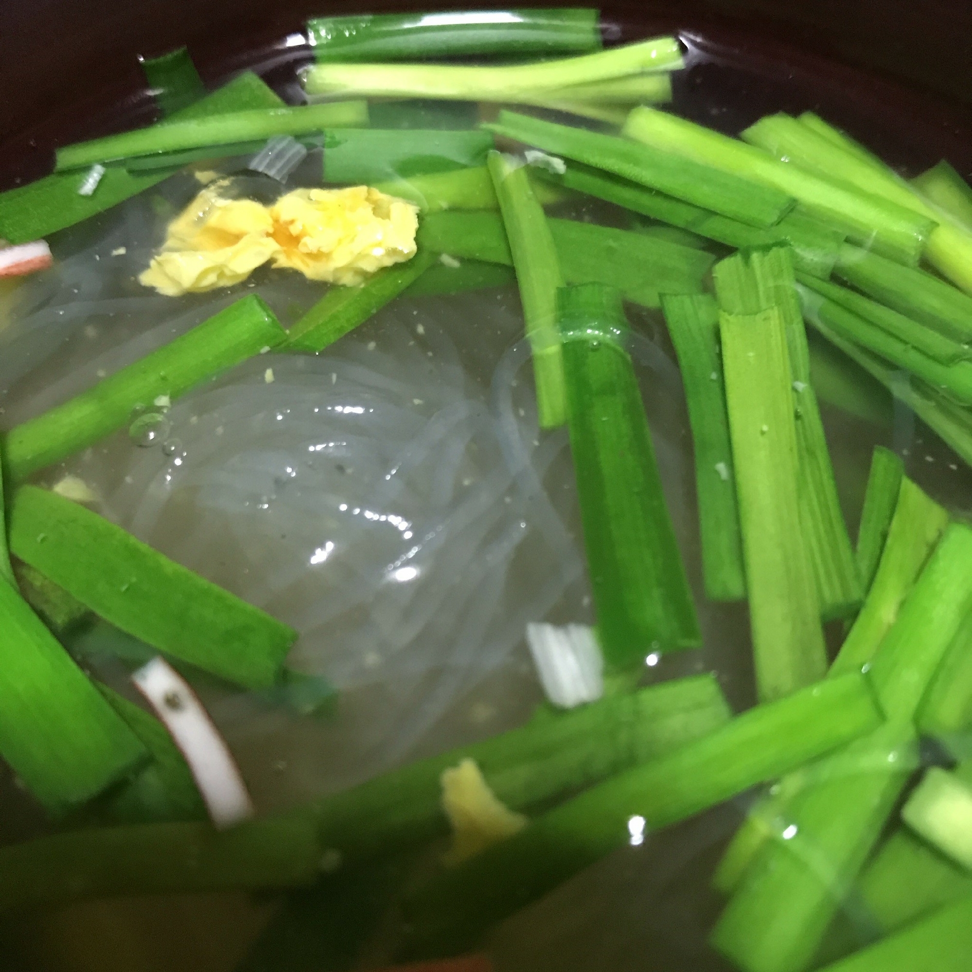 にらたま春雨スープ