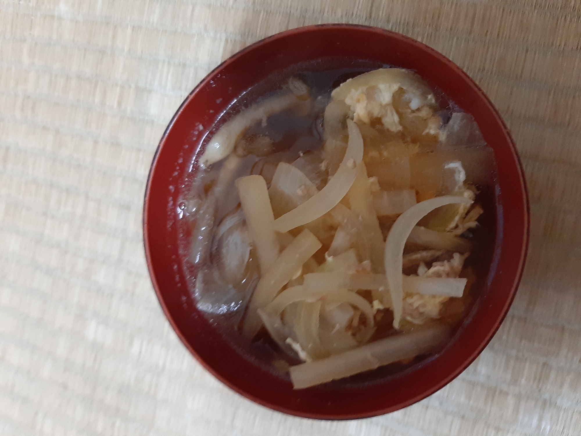 玉ねぎ　大根　しめじ　ツナ缶　野菜スープ