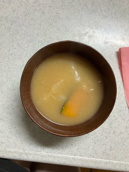 かぼちゃ玉ねぎゴーヤの味噌汁
