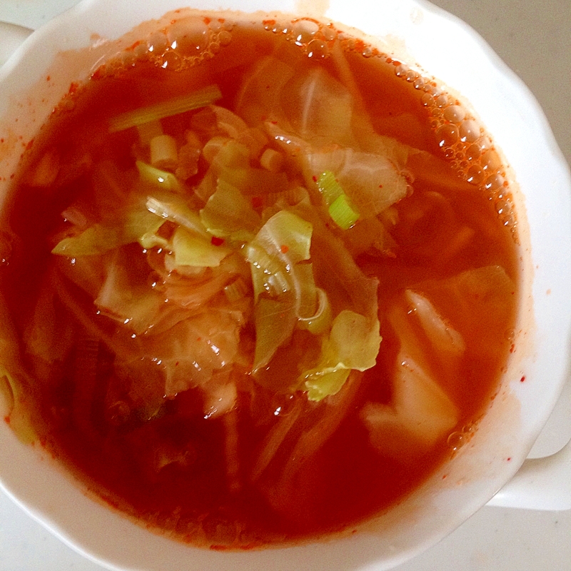 キャベツのキムチスープ♡