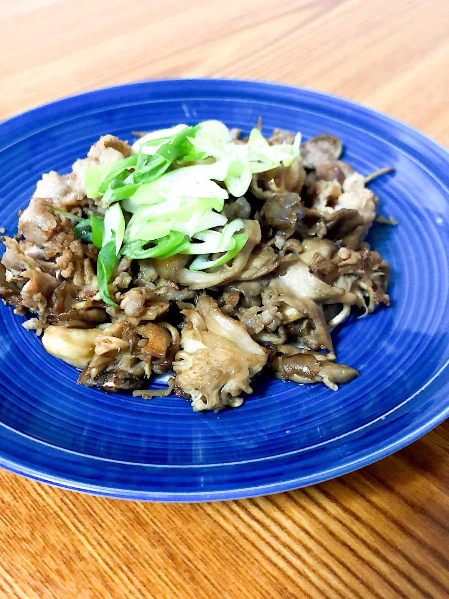 舞茸と豚肉の甘辛炒め♪