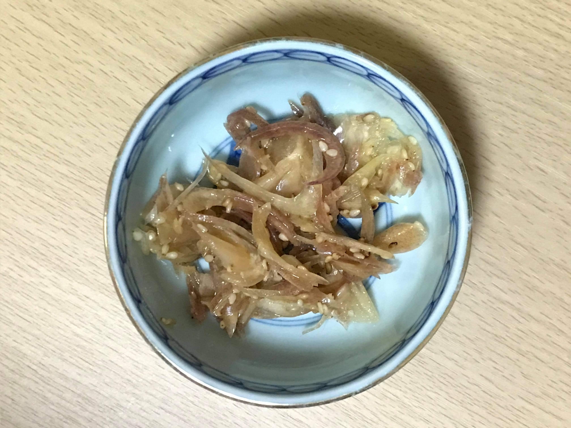 みょうがの辛さがたまらない　醤油と胡麻の簡単副菜♫