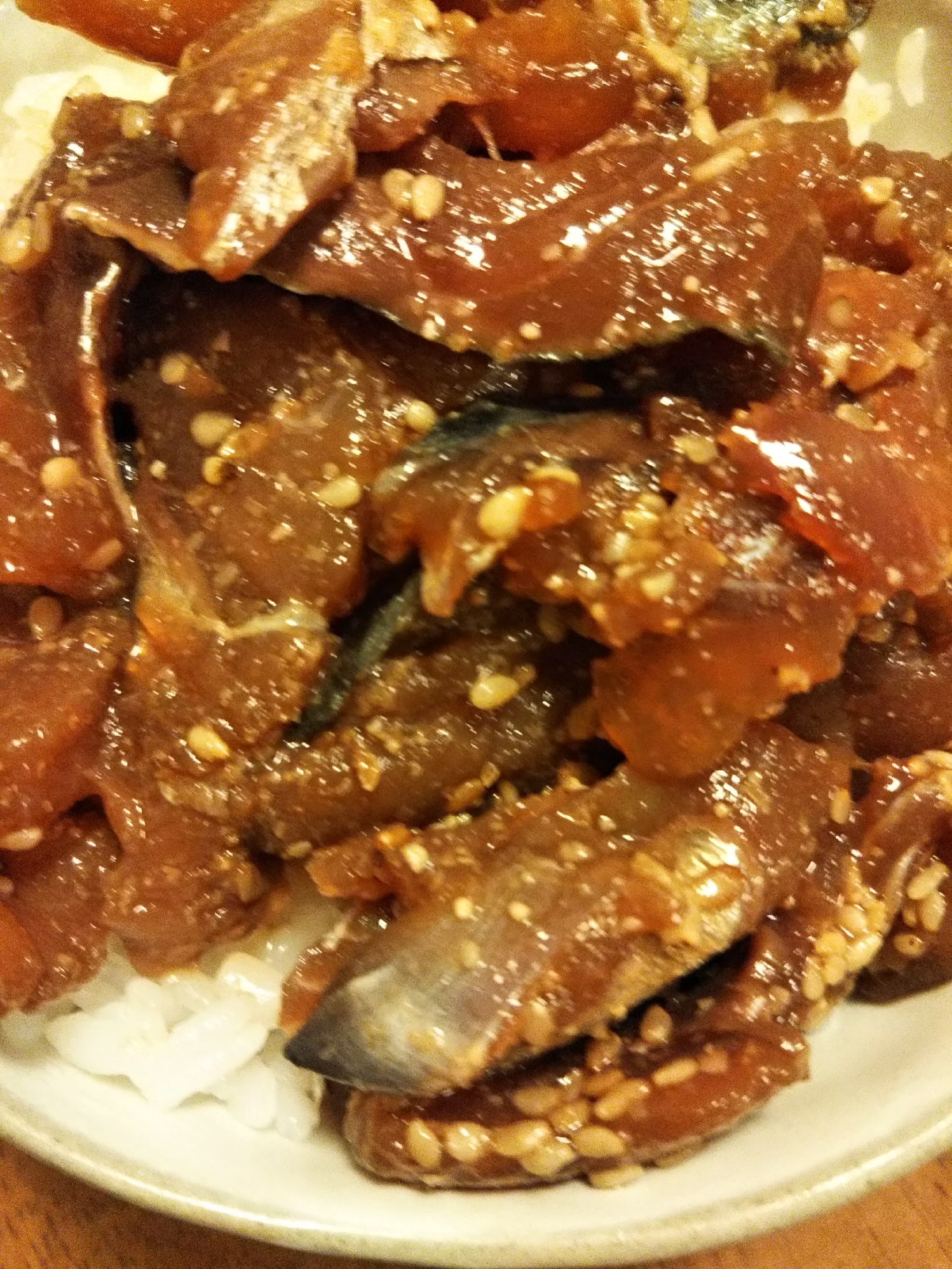 さばのごま醤油漬け丼