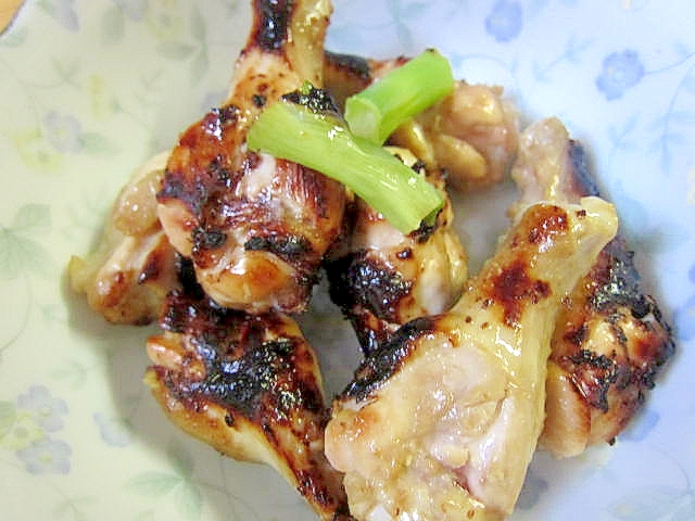 鶏ウイング味醂醤油葱網焼き