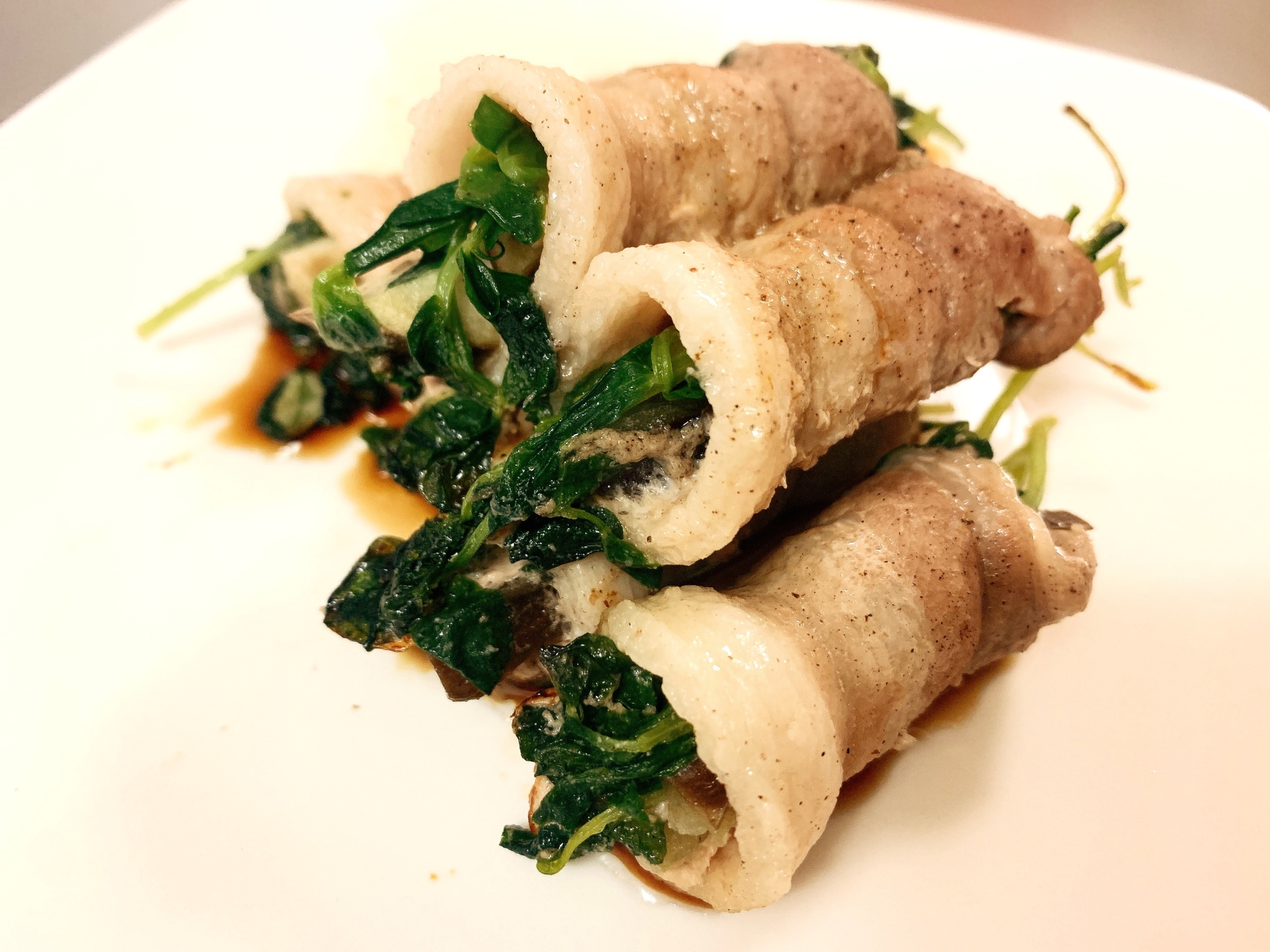 豆苗の肉巻き