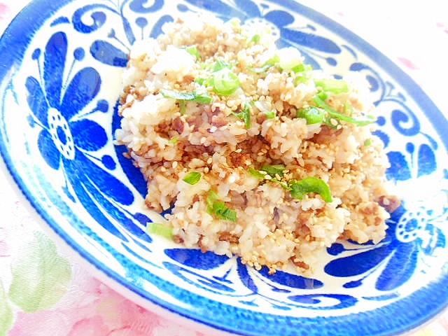 ダシダで作ろ❤挽肉と葱のシンプル炒飯❤