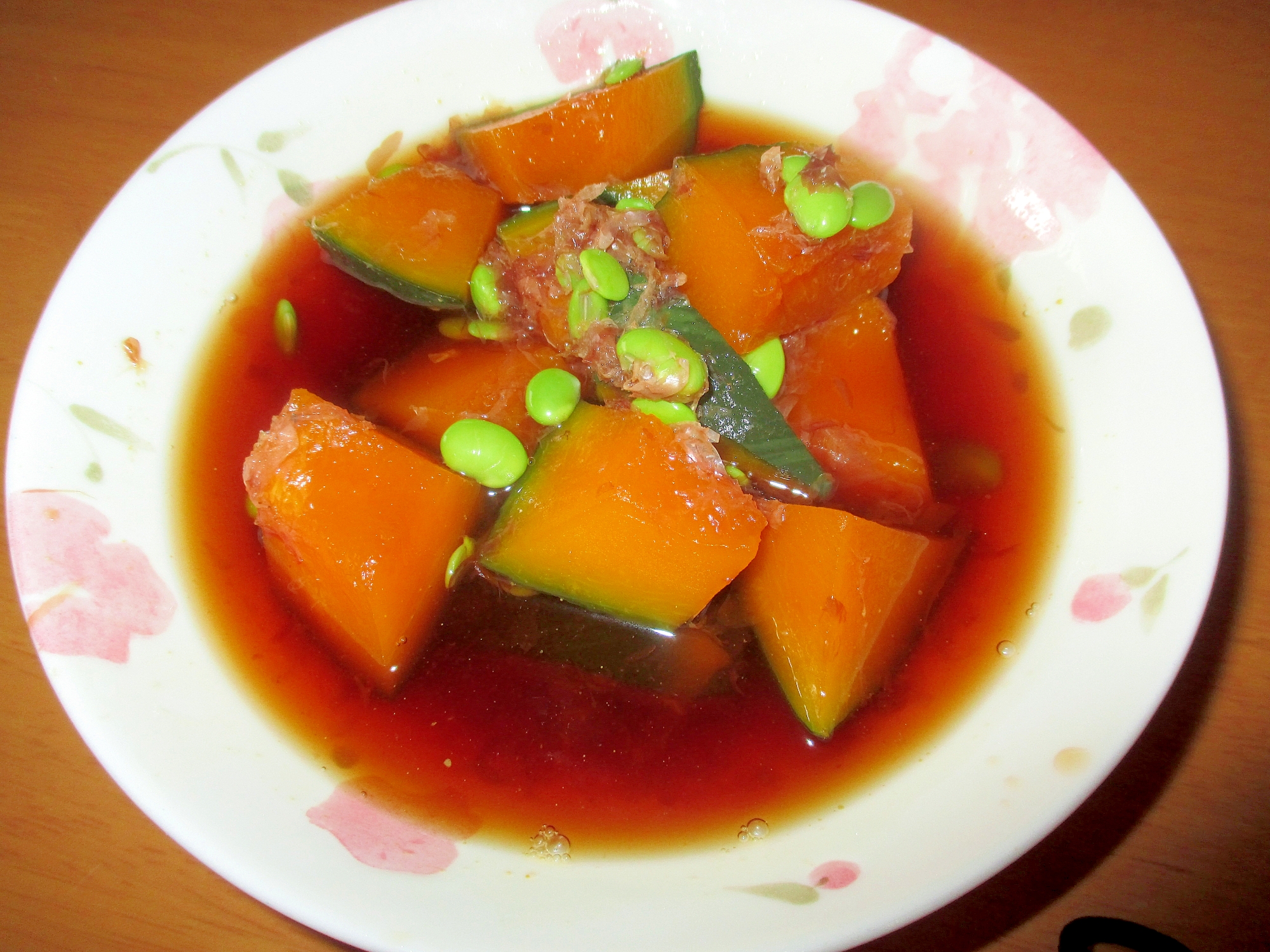 かぼちゃとエダマメのおかか煮