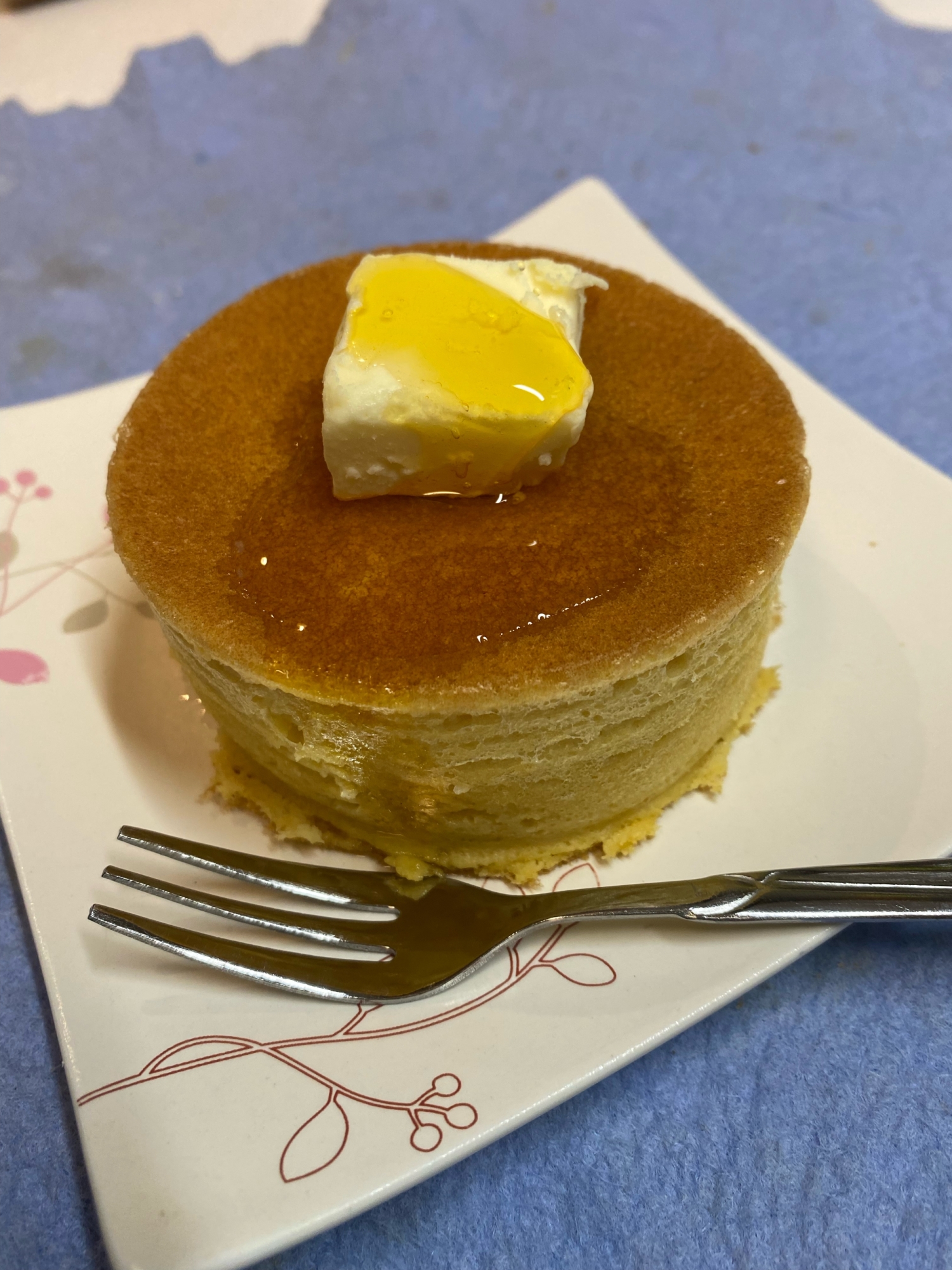 喫茶店風❣️おからでもちふわホットケーキ