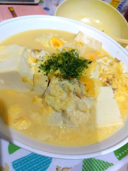 ♪5分でこの味♡豆腐のふわふわ玉子餡♪