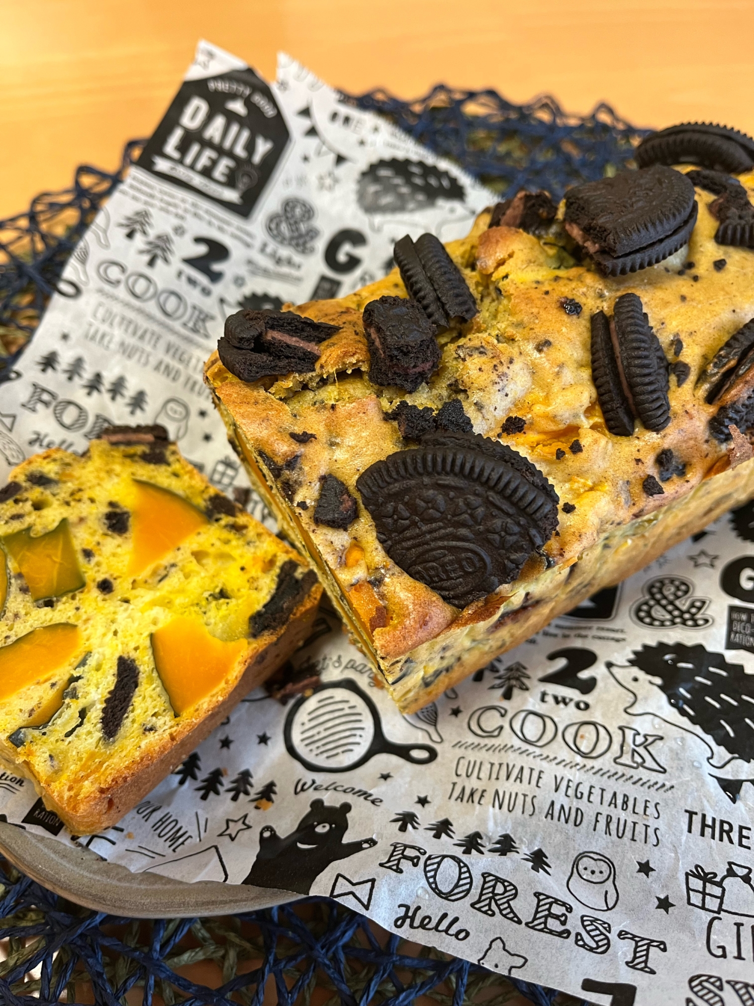 ハロウィンにも♬かぼちゃとオレオのパウンドケーキ