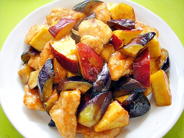 茄子とさつまいも鶏むね肉のピリ辛甘酢炒め レシピ 作り方 By Mint 楽天レシピ 茄子とさつまいも鶏むね肉のピリ辛甘酢炒め レシピ 作り方 By Mint 楽天レシピ